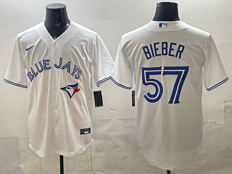 Men Toronto Blue Jays #57 Bieber White 2026 Nike Game MLB Jersey 001->toronto blue jays->MLB Jersey